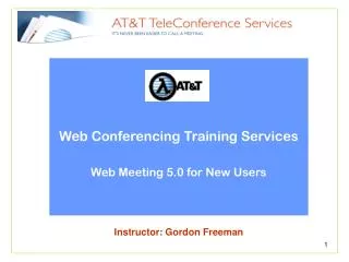 Web Conferencing Training Services Web Meeting 5.0 for New Users