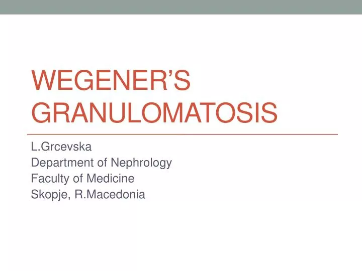 wegener s granulomatosis