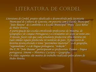 literatura de cordel