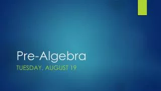 Pre-Algebra