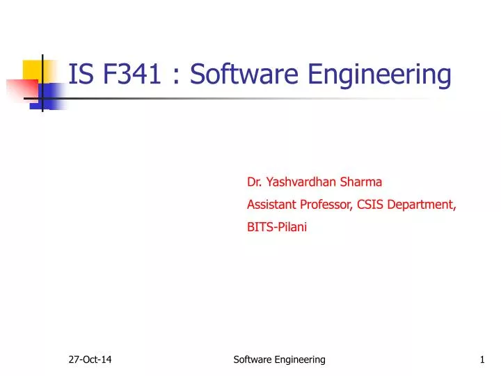 is f341 software engineering