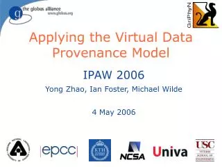 Applying the Virtual Data Provenance Model