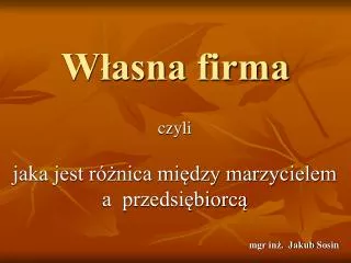 w asna firma