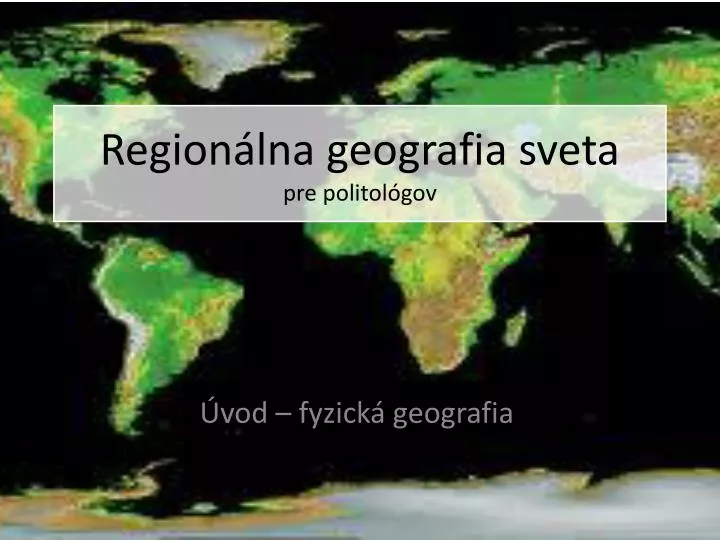 PPT - Geografia PowerPoint Presentation, free download - ID:4829871