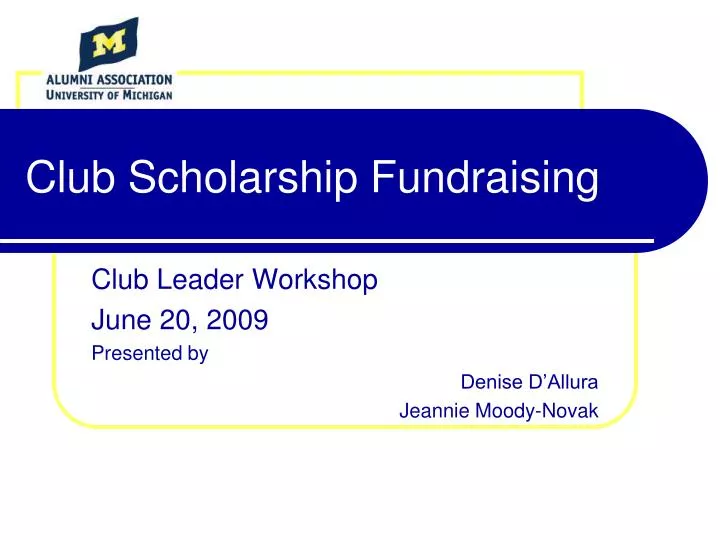 club scholarship fundraising