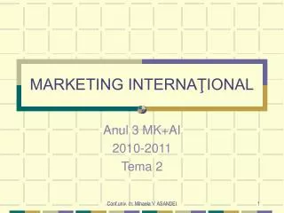 marketing interna ional