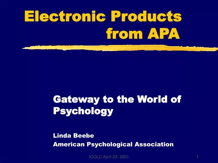 electronic products from apa
