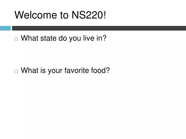 welcome to ns220