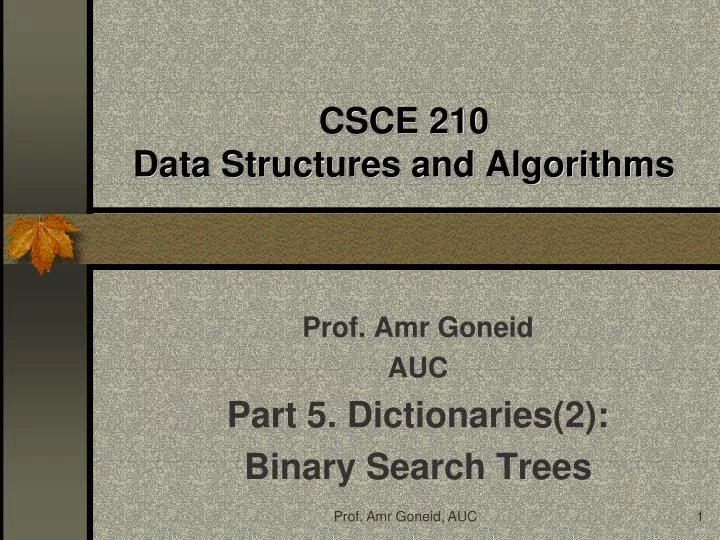 csce 210 data structures and algorithms