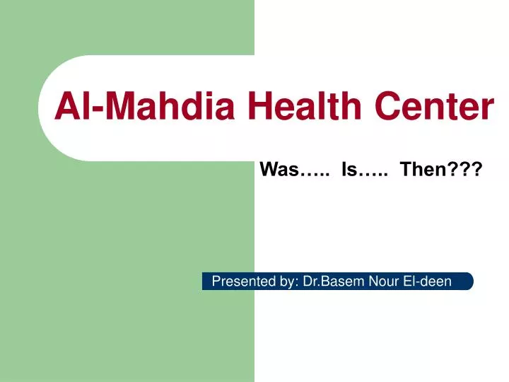 al mahdia health center