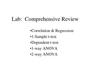 Lab: Comprehensive Review