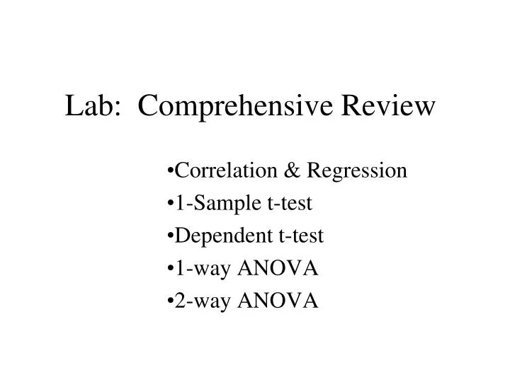 lab comprehensive review