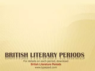British Literary Periods