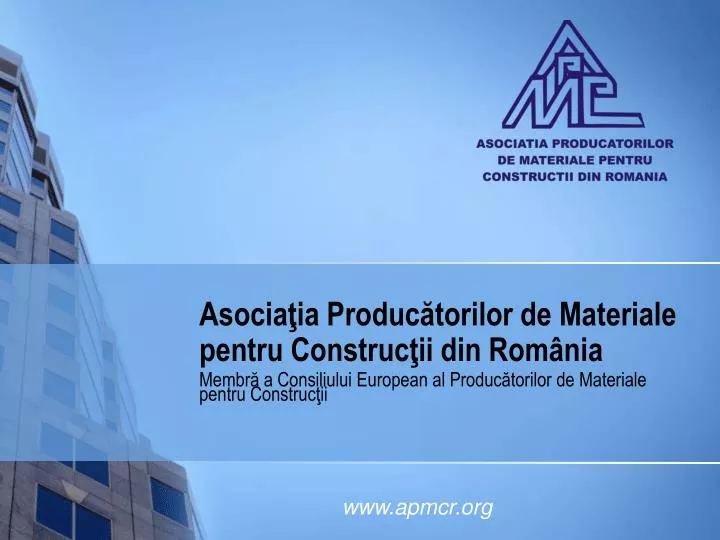 asocia ia produc torilor de materiale pentru construc ii din rom nia