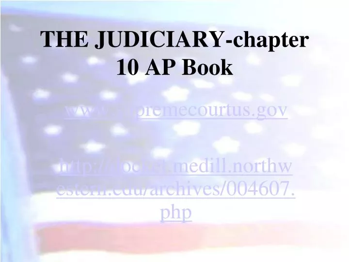 the judiciary chapter 10 ap book