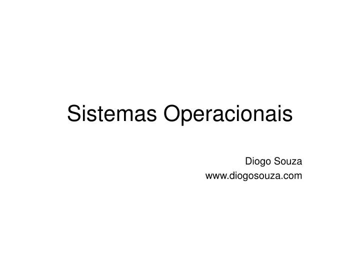 sistemas operacionais