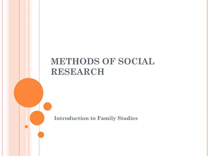 methods of social research