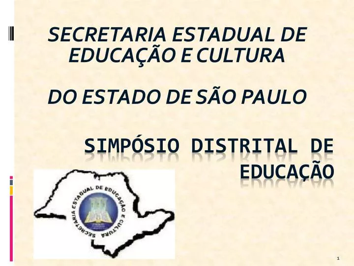 secretaria estadual de educa o e cultura do estado de s o paulo