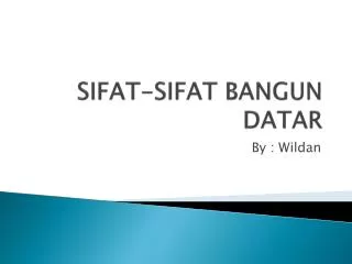 sifat sifat bangun datar