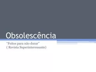 obsolesc ncia