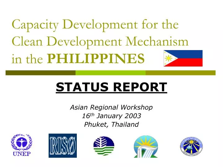 capacity development for the clean development mechanism in the philippines