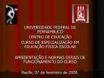 Specialization Course in School Physical Education - slide 1