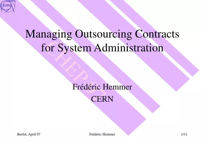 managing outsourcing contracts for system administration