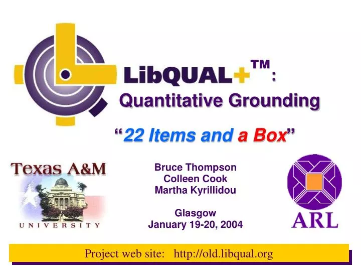 quantitative grounding 22 items and a box