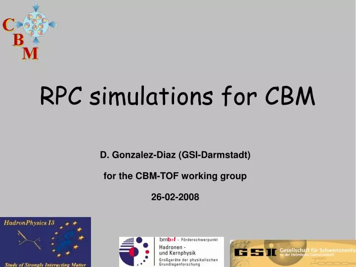 rpc simulations for cbm