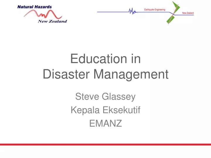 education in disaster management