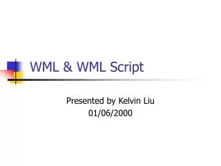WML &amp; WML Script