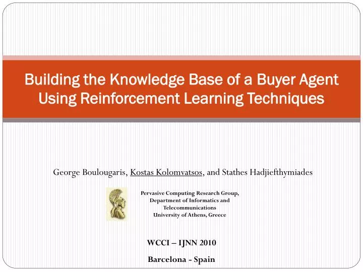 building the knowledge base of a buyer agent using reinforcement learning techniques