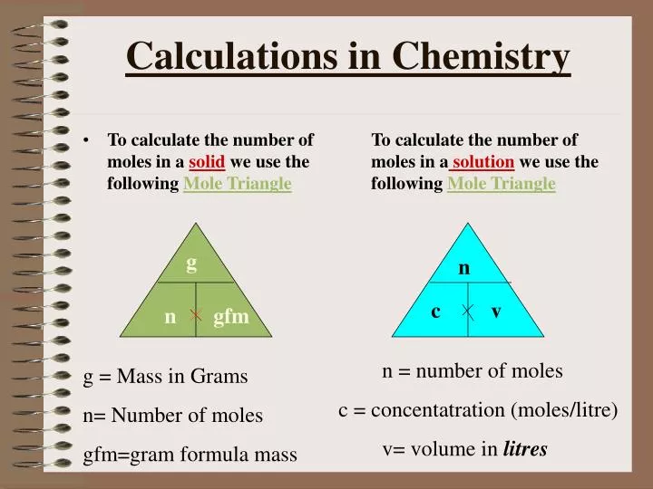 calculations in chemistry