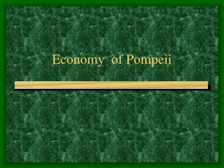 Economy of Pompeii