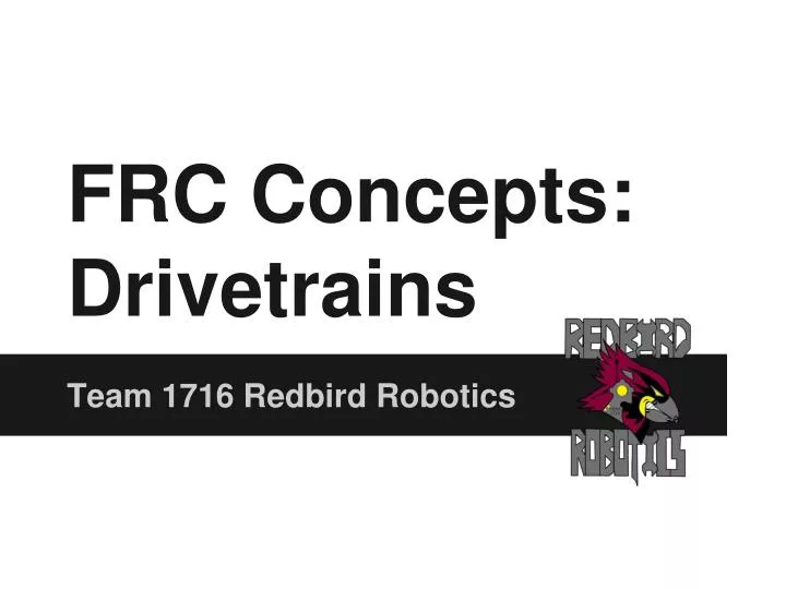 frc concepts drivetrains