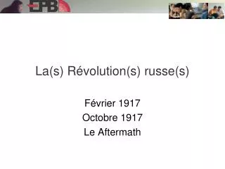 la s r volution s russe s