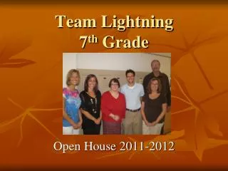 Team Lightning 7 th Grade