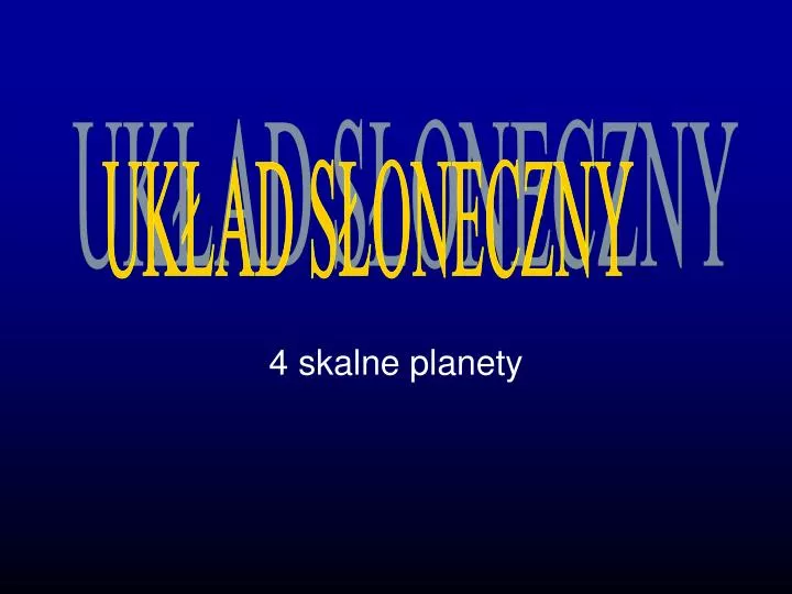 4 skalne planety