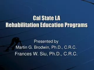Cal State LA Rehabilitation Education Programs