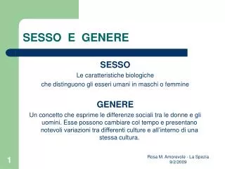 sesso e genere