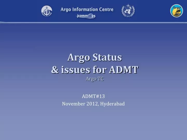 argo status issues for admt argo tc