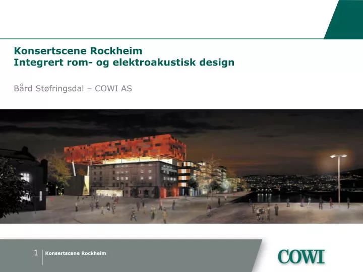 konsertscene rockheim integrert rom og elektroakustisk design