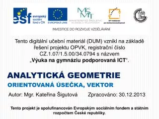 analytick geometrie