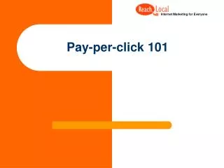 Pay-per-click 101