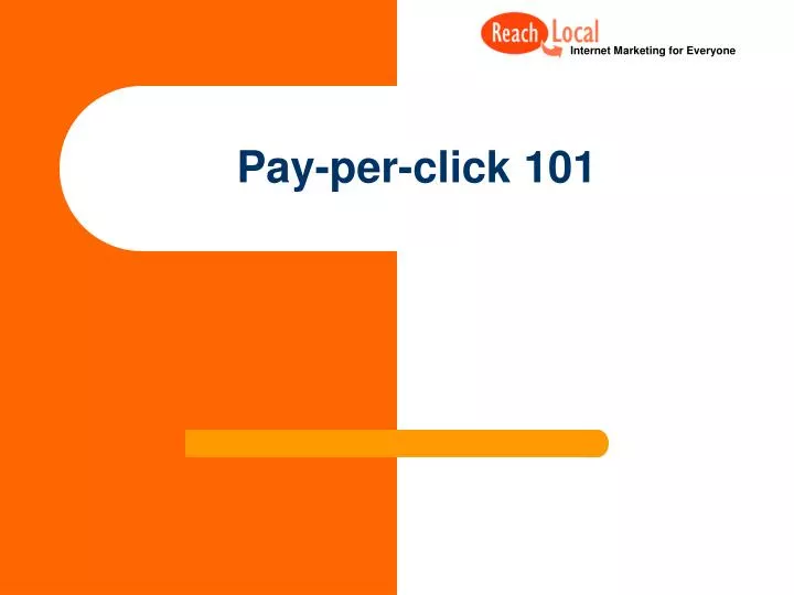 pay per click 101