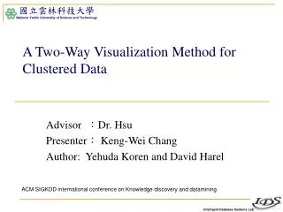 A Two-Way Visualization Method for Clustered Data