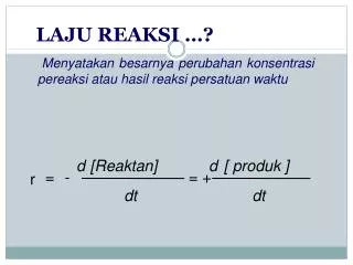 laju reaksi