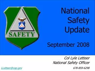 National Safety Update September 2008
