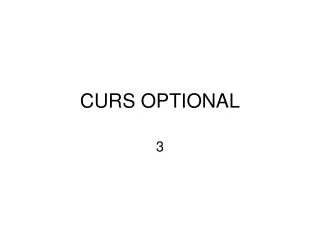 curs optional