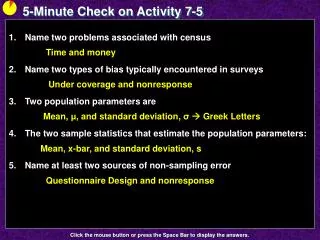 5-Minute Check on Activity 7-5